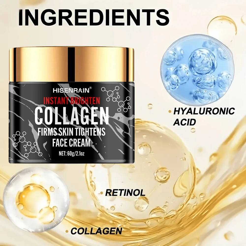 كريم الوجه HISENRAIN Collagen & Retinol للرجال - رطوبة مكثفة، ترطيب مضاد للشيخوخة، منشط للعناية بالبشرة المغذية.