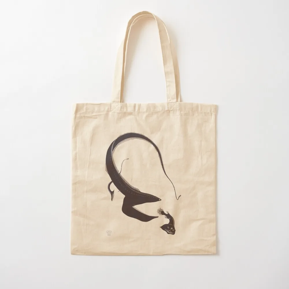 

Gulper Eel Chasing Deep Sea Fish Tote Bag custom bags canvas bags Canvas bag for women