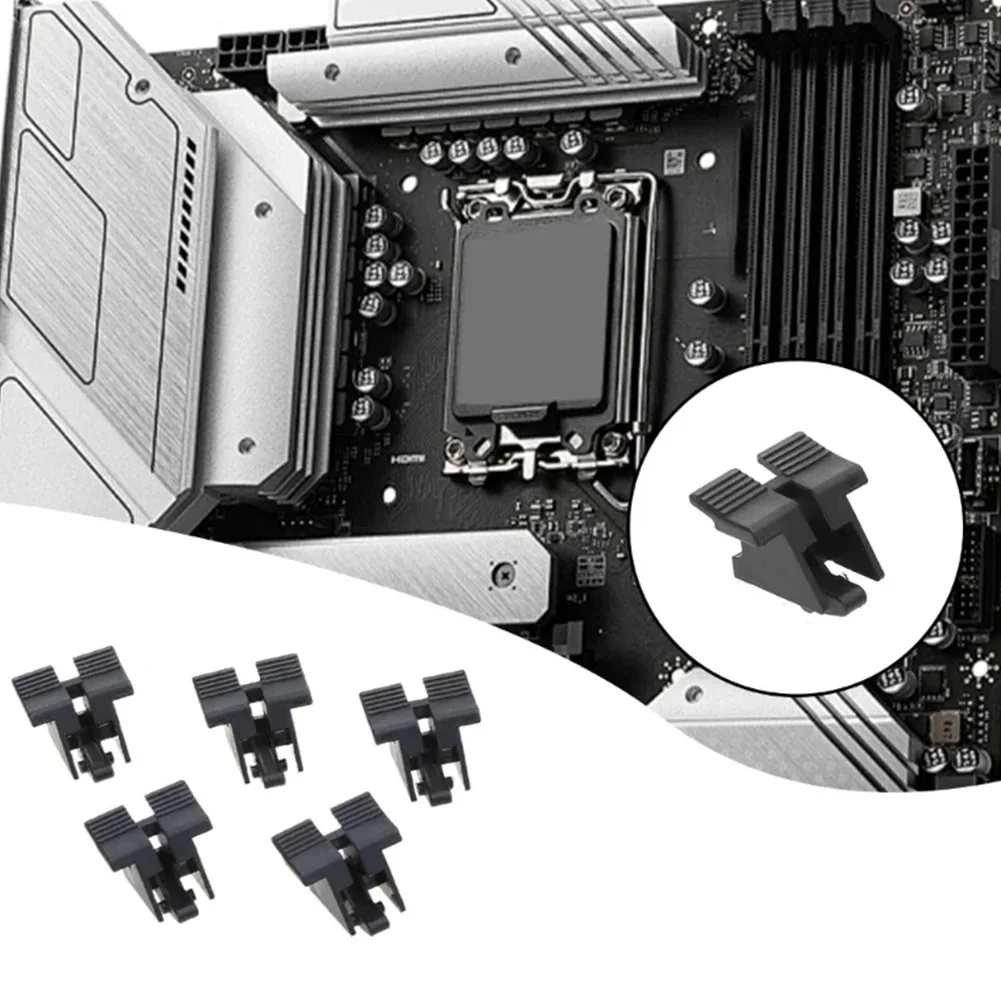 5 pçs computador desktop mainboard pcie x16 soquete substituição com clipe de fixação rabo de peixe pcie x16 soquete slot soquete substituição