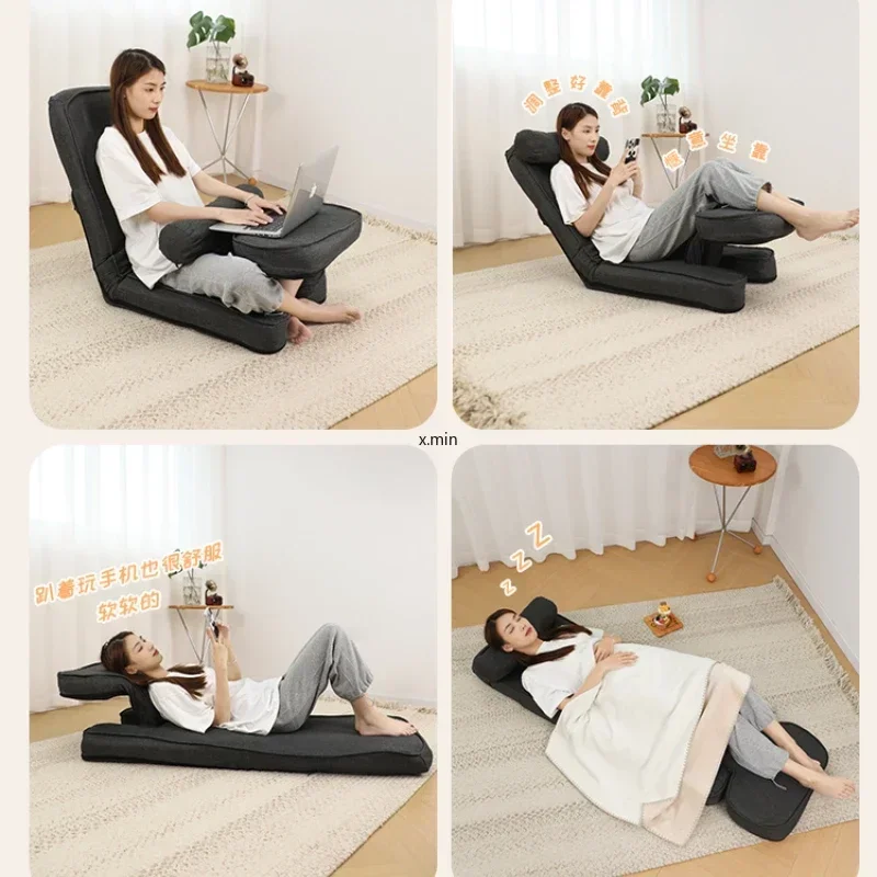 Lazyback Chair on Rollaway Bed College Student Dormitory Relic Tatami Single Bedroom Bay Window Sofa Recliner Chair daybed