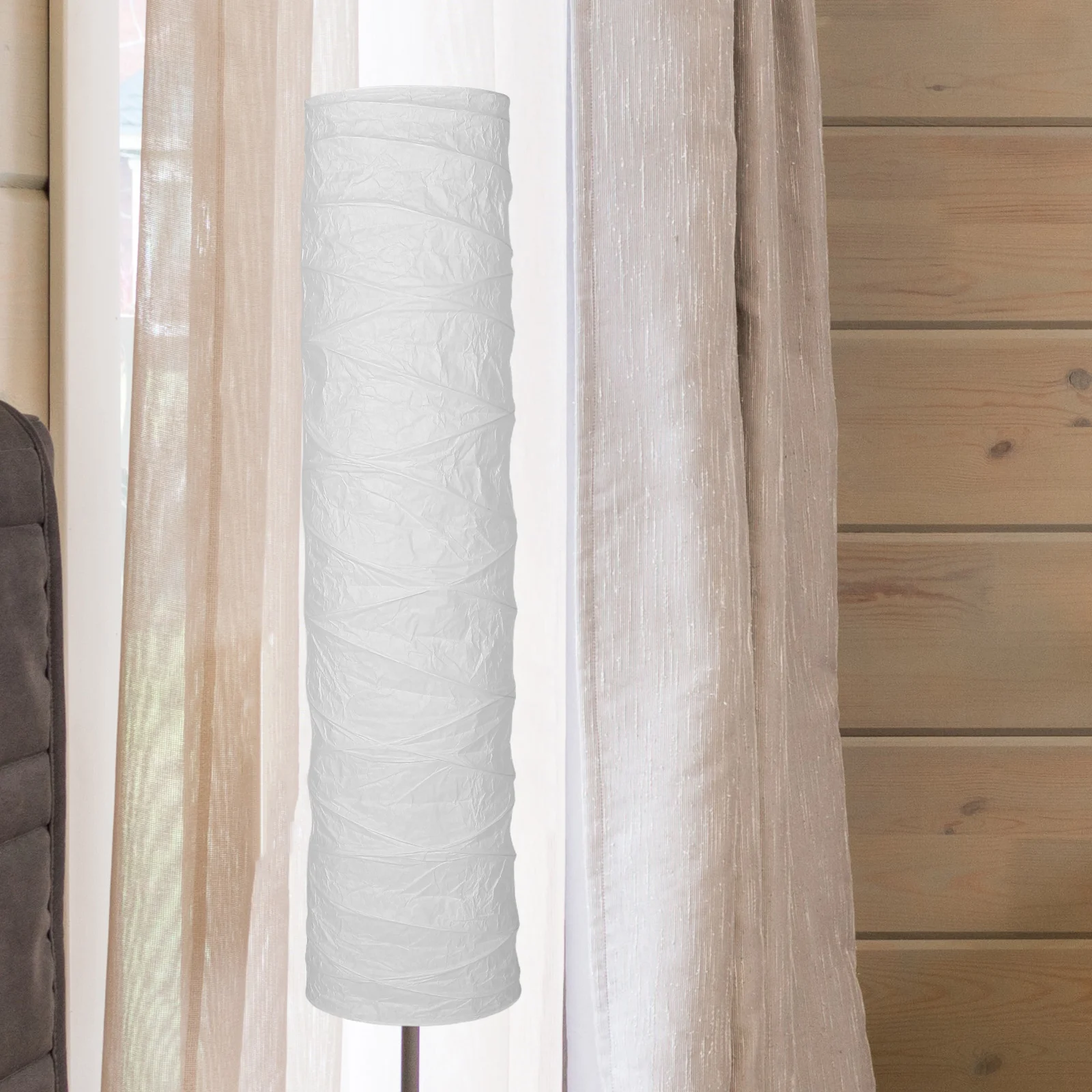 

Japanese Paper Floor Lamp Shade Foldable Replacement Paper Lampshade Soft Light Diffuser for Living Room Bedroom Office