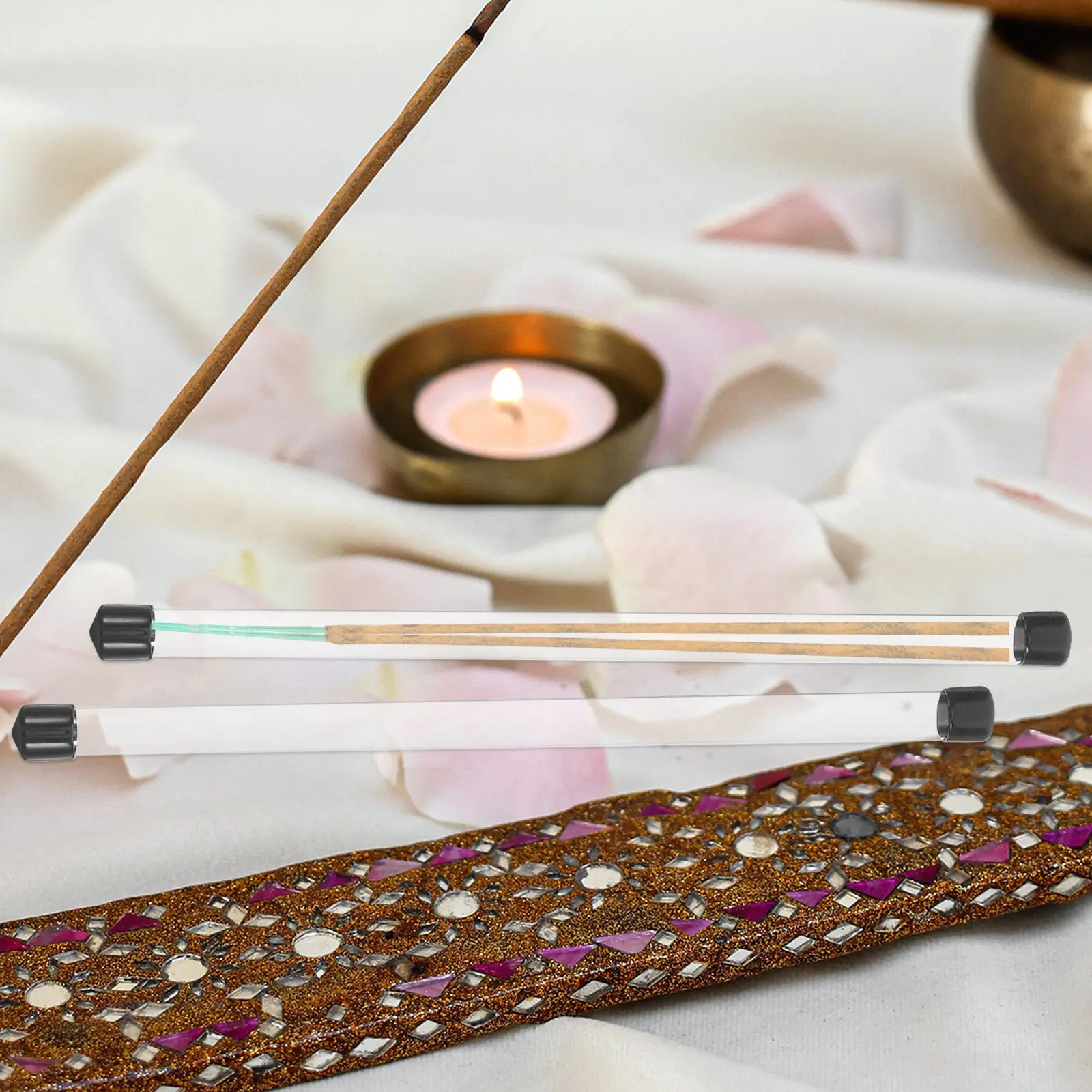 

4Pcs Clear Plastic Incense Stick Storage Tubes Portable Sample Holder Containers Moisture Resistant for Home Office