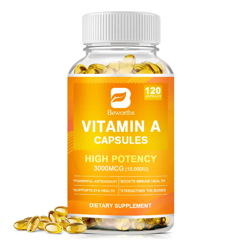 

BEWORTHS Vitamin A Capsules 10,000 IU Supports Healthy Skin & Eyes Antioxidant Activity & Immune System & Reproductive Function