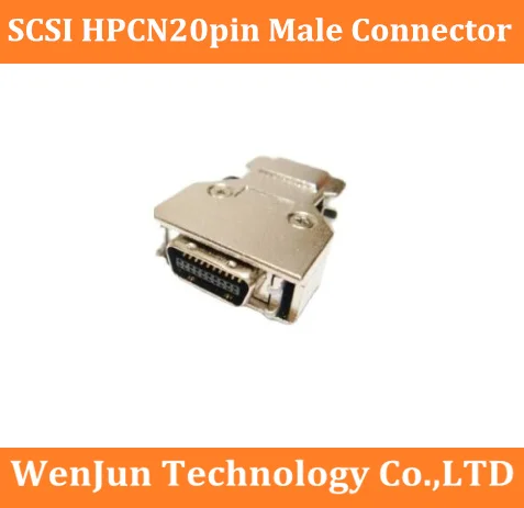 

SCSI HPCN20 Male connector MC20M-AL Iron shell type HPCN20pin welding wire male Cable plug