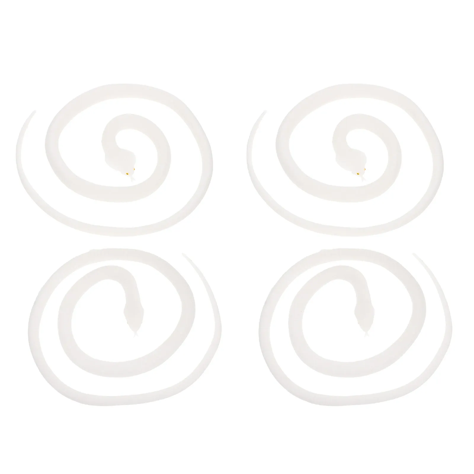 Artificial Snake Prank Props 4 Pack Realistic Flexible Halloween Party Decor Photo Accessories