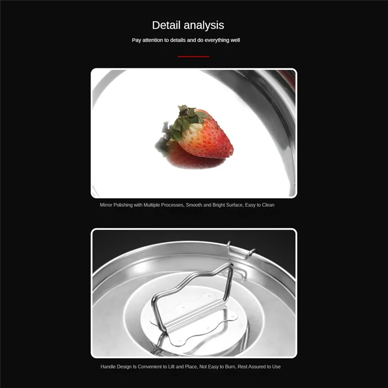 Stampo per pentole per flan, stampo per flan in acciaio inossidabile con coperchio - Flan Maker per vasi da 6 litri