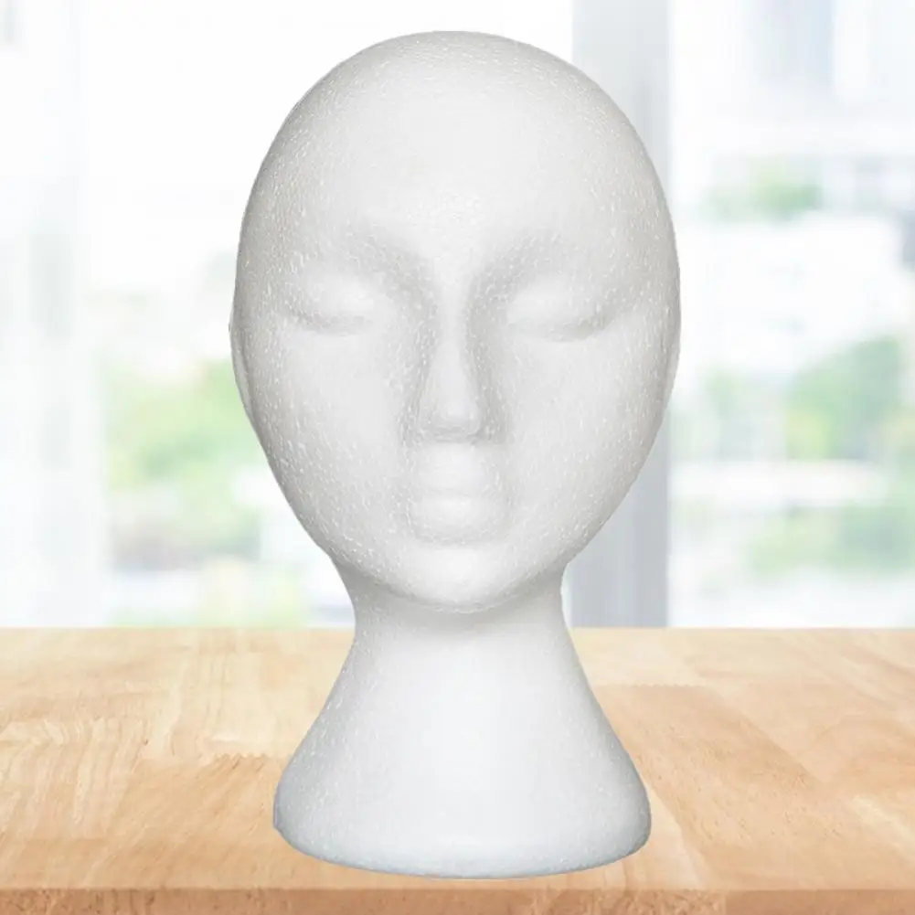 Non-Slip Abstract Foam Mannequin Head - Versatile Model For Wig, Hair, And Glasses Display, Perfect For Indoor Use