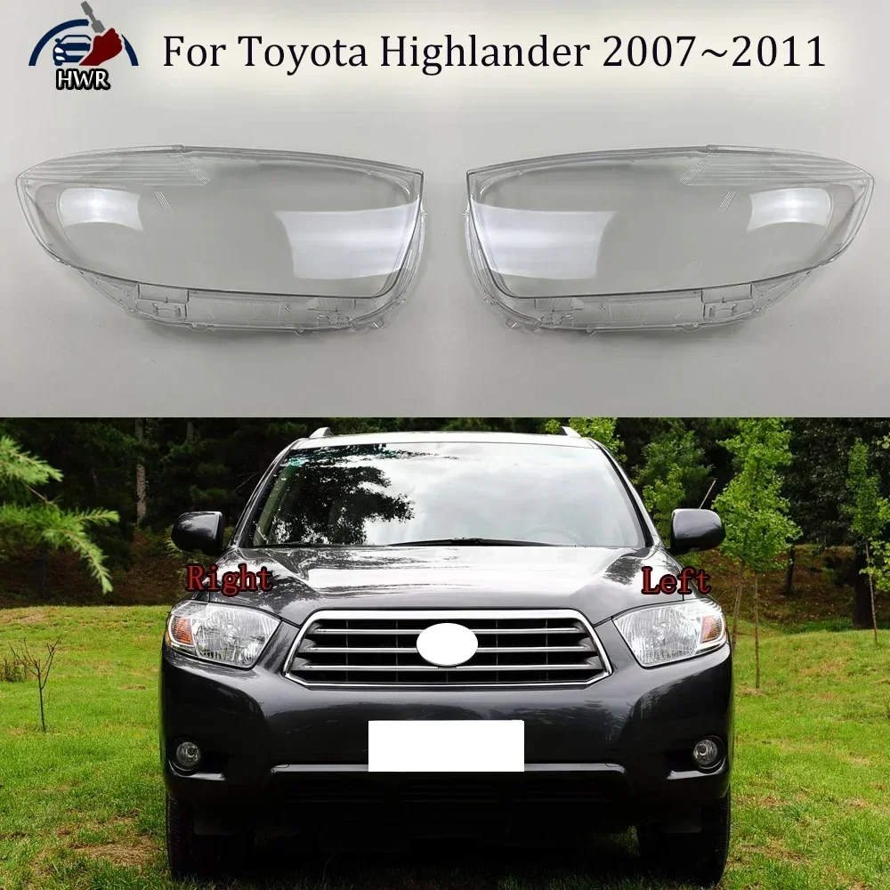 

For Toyota Highlander 2007 2008 2009 2010 2011 Headlamp Transparent Cover Headlight Shell Lamp Shade Lampshade Lens Plexiglass