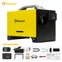 8KW 12V&24V&110-240V All-in-one diesel air heater Car Diesel Parking Air Heater With LCD Switch & Retractable base For Truck RV