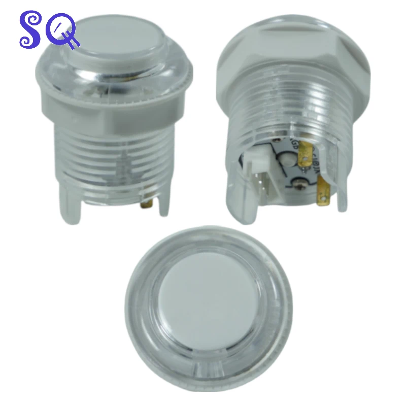 10Pcs Arcade Game RGB LED Colorful Light Button SJ 33mm 5V Flash Plug-in 4P Button for NTD Switch PS3 PC Raspberry Pi