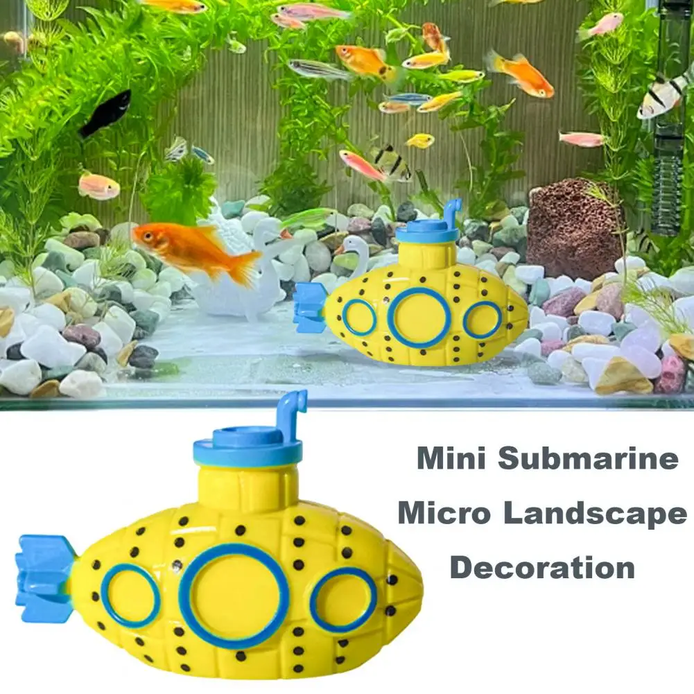 Aquarium Submarine Ornaments Resin Small Fish Tank Submarine Model Safe Enhance Vibrancy Fish Tank Landscape Decoration