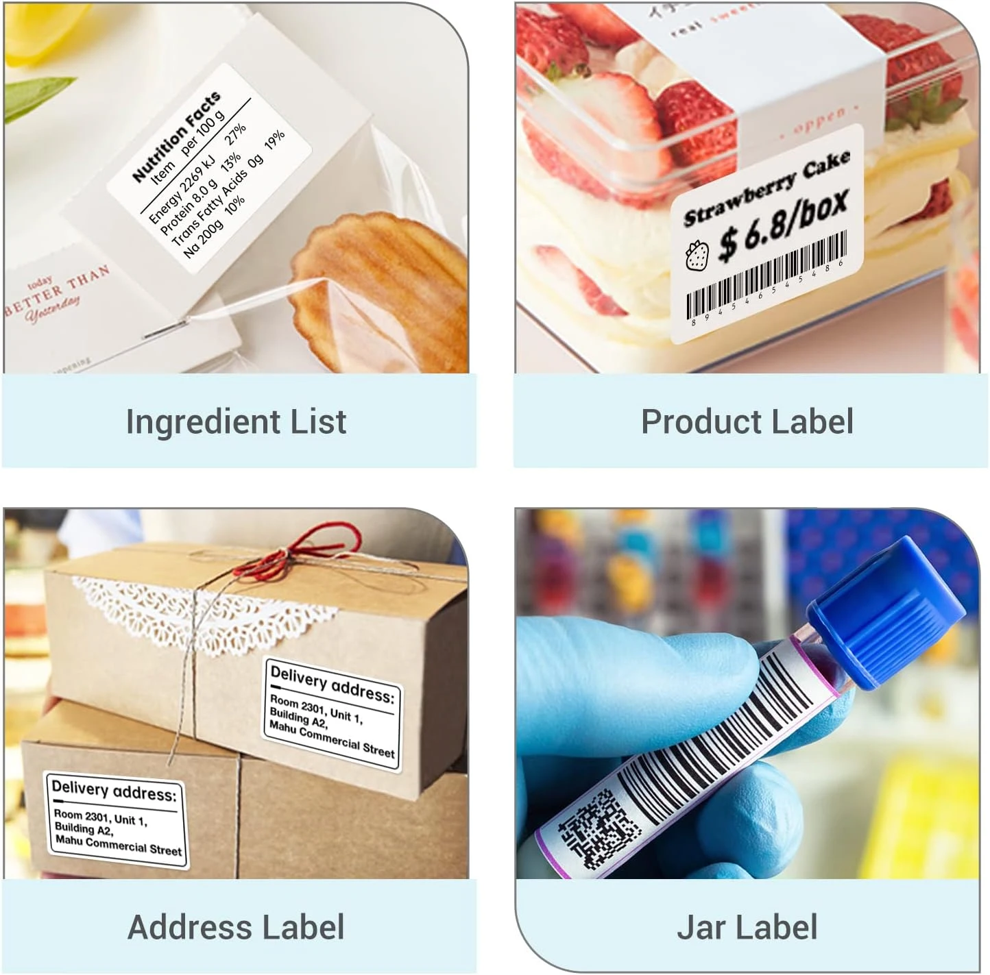 Niimbot Label Paper For B1/B21/B31 Mini Portable Printer Thermal Label Sticker Self-Adhesive Waterproof Label Maker Tape