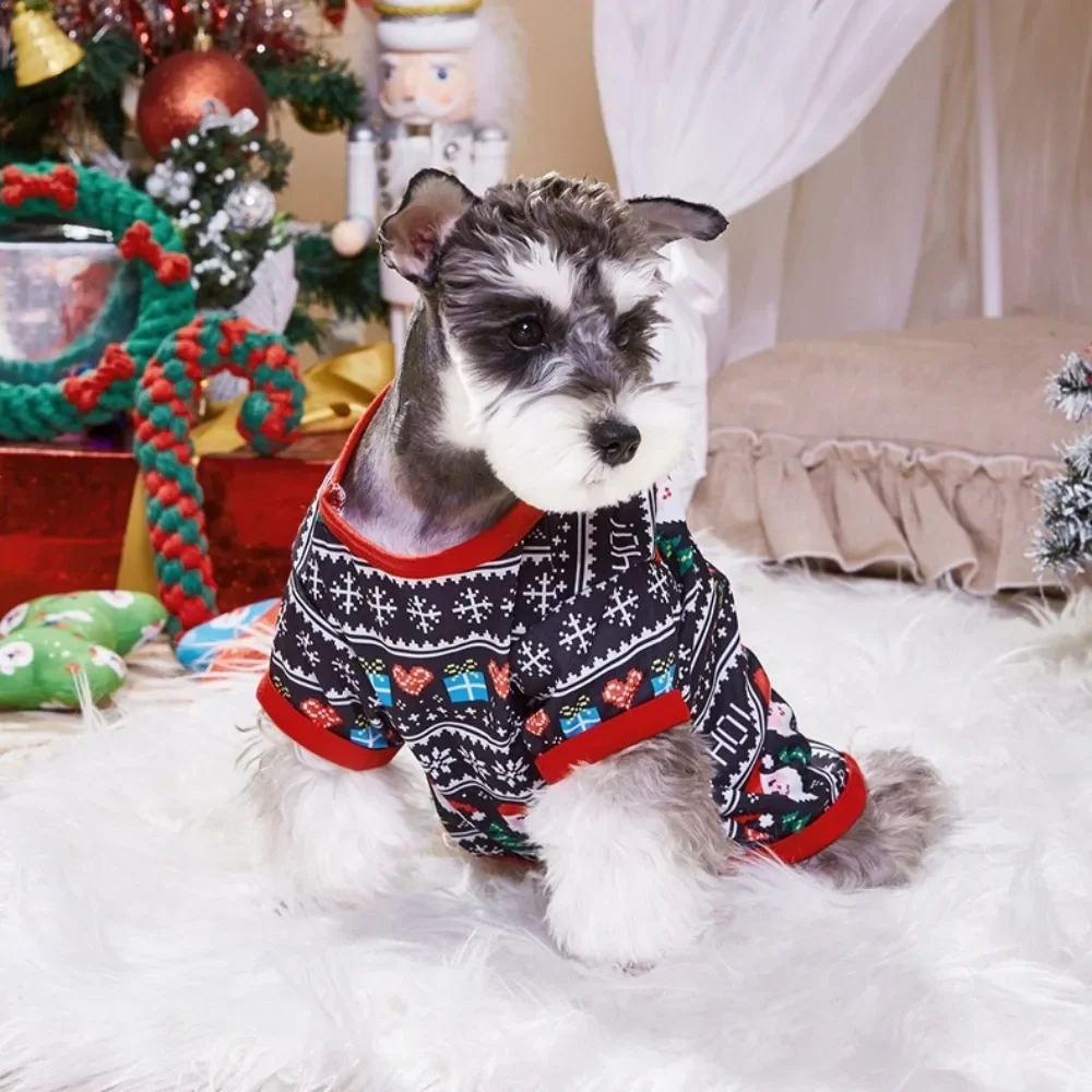 Pet Dog Christmas Shirt Clothes Xmas Vest Soft Shirts Holiday Small Dog Apparel Snowman Printed Puppy Costume for Cats or Dogs