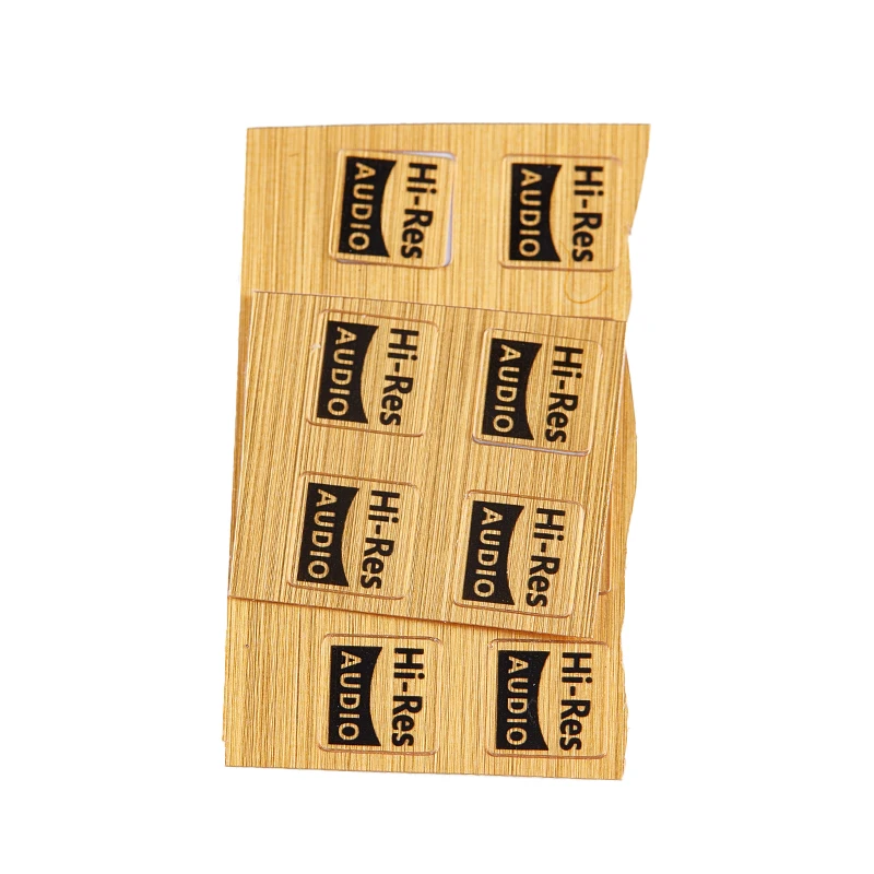 10pcs 7.1x7.1mm Hi-Res Audio Adapter Stickers For Walkman/Fiio/Iriver/Cayin MP3 All Hifi Device Audio Earphone Stickers