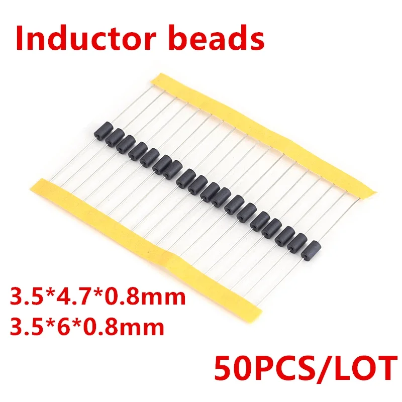 

50PCS/LOT Inductor beads 3.5*4.7*0.8mm 3.5*6*0.8mm AXIAL FERRITE Beads 3.5x4.7x0.8mm 3.5x6x0.8mmInductance