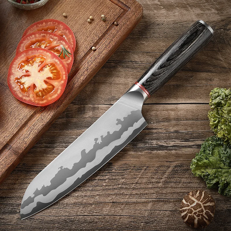 Kitchen Cleaver Forged Japanese Chef Knife Meat Slicing Boning Knife Sushi Cutting Santoku Knife Cooking Cutter Tools