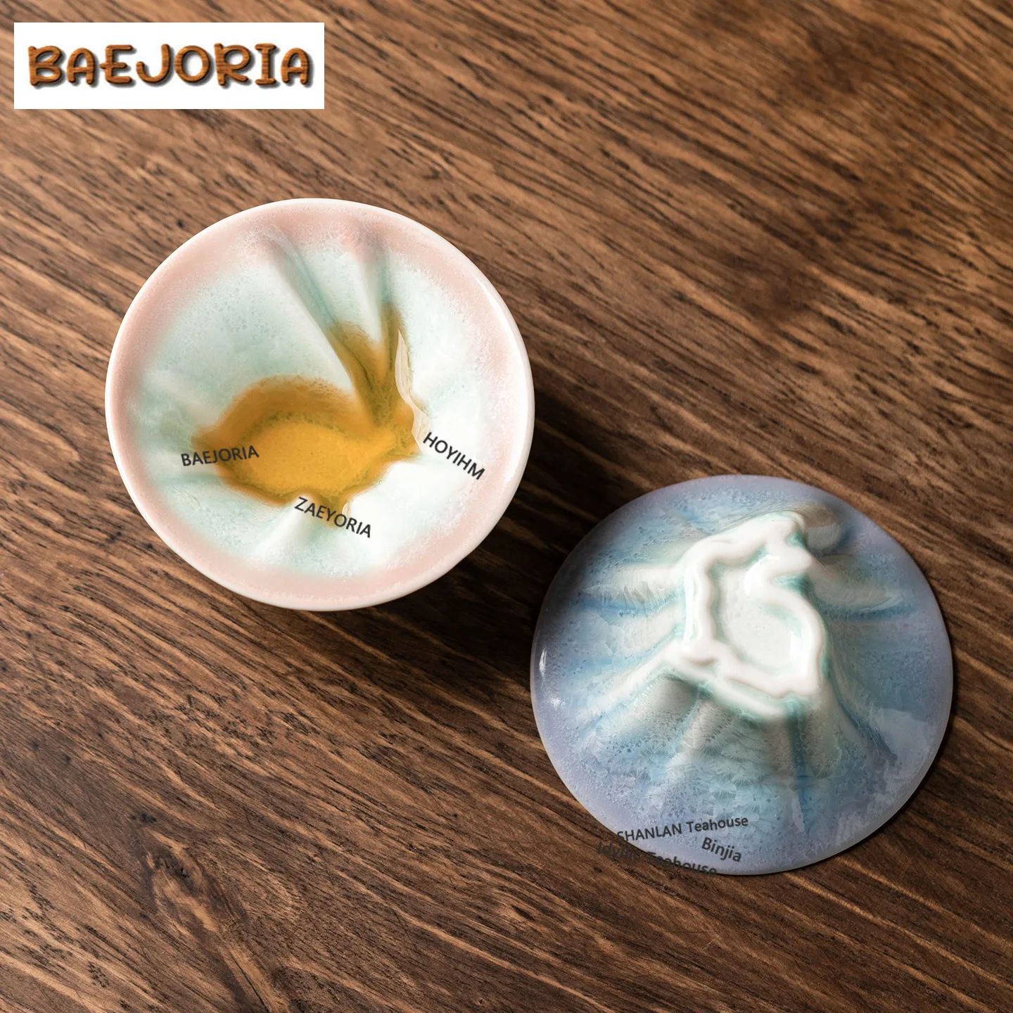 BAEJORIA 40ml Kiln-transformed Crystalline Glaze Rabbit Teacup Retro Tea Bowl Mug Tea-tasting Smelling Cup Jianzhan Master Cups