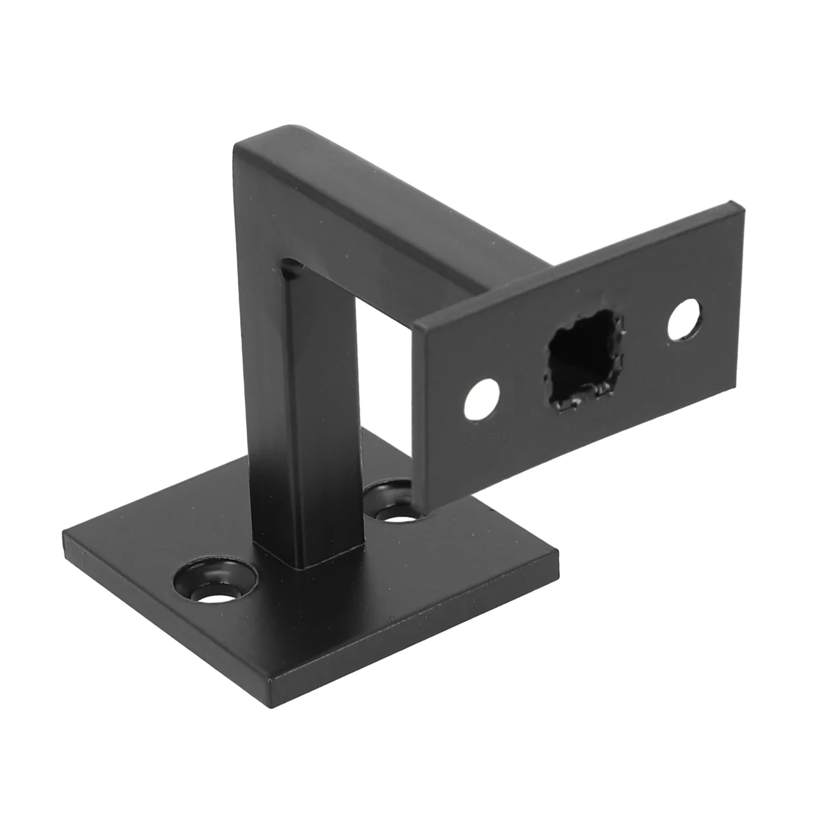 Square Handrail Brackets for Stairs Modern Matte Black Finish Adjustable and Waterproof Perfect for Entrance Ways and Lobbies