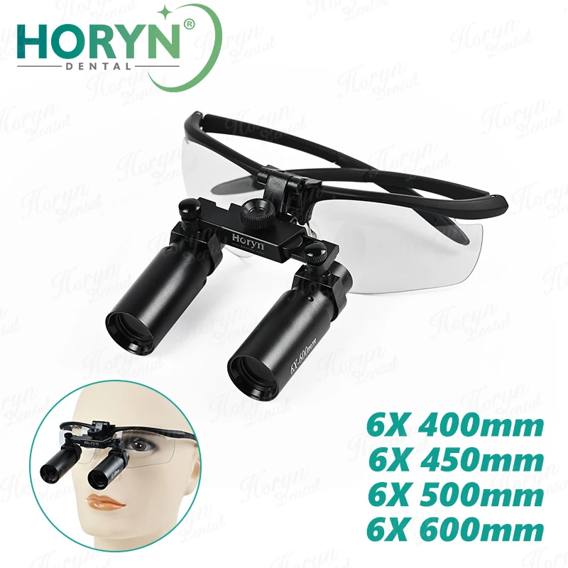 Dentist Binoculars 5W LED Dental Loupes 6X/8X Surgical Magnifiers for  Microsurgery Magnifying Glass Dentist Dental Glasses