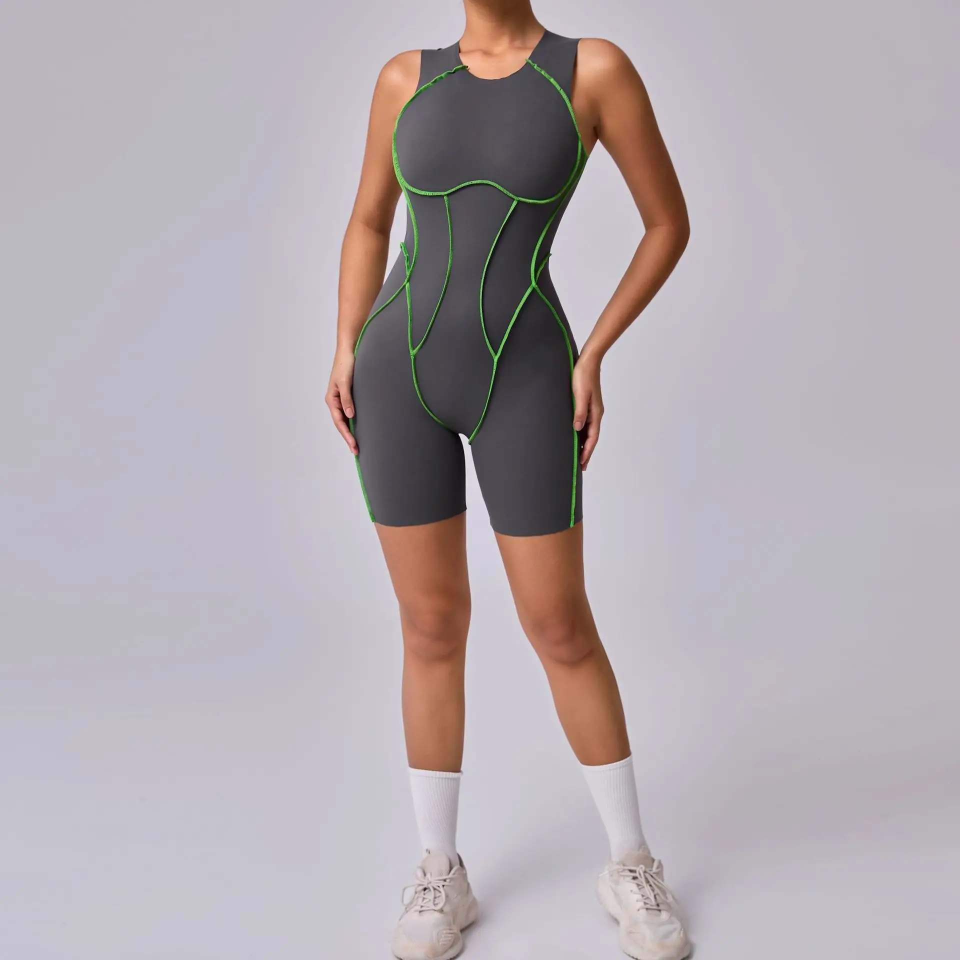 Combinaison de sport pour femme, sexy, ajourée, pour la course à pied, le fitness, le yoga, nouvelle collection 2024