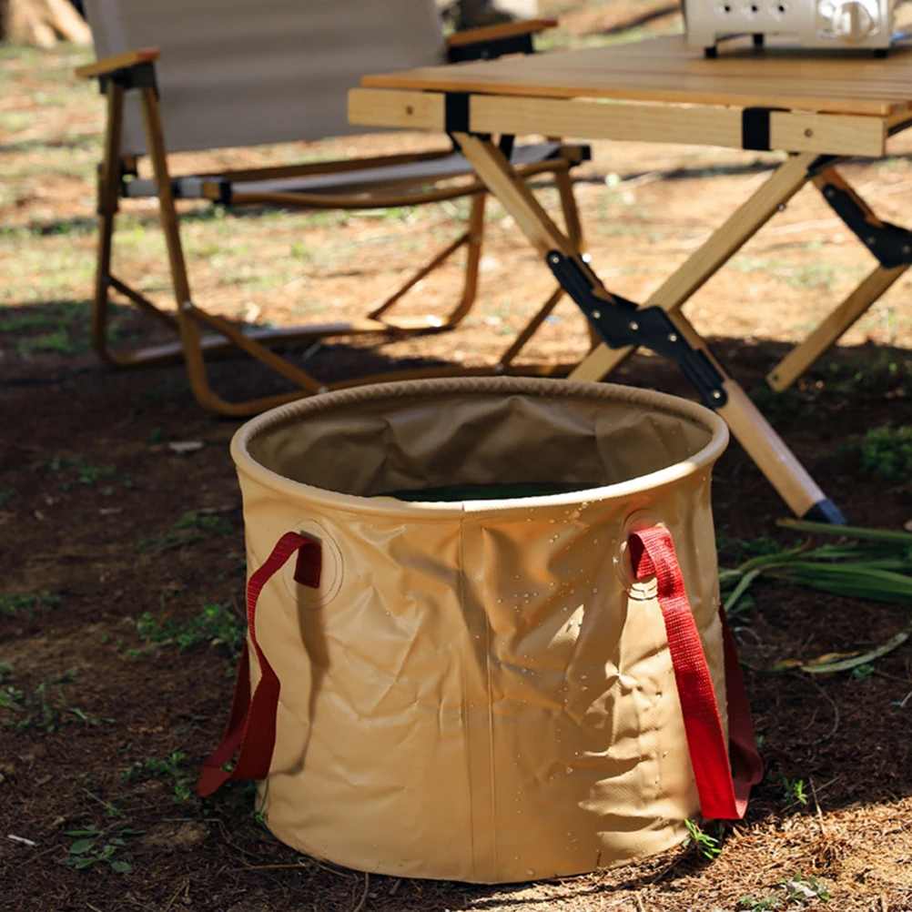 

Portable 10L Folding Water Bucket for Camping Fishing Travel Collapsible PVC Large Capacity Storage Bucket Wash Basin Outdoor