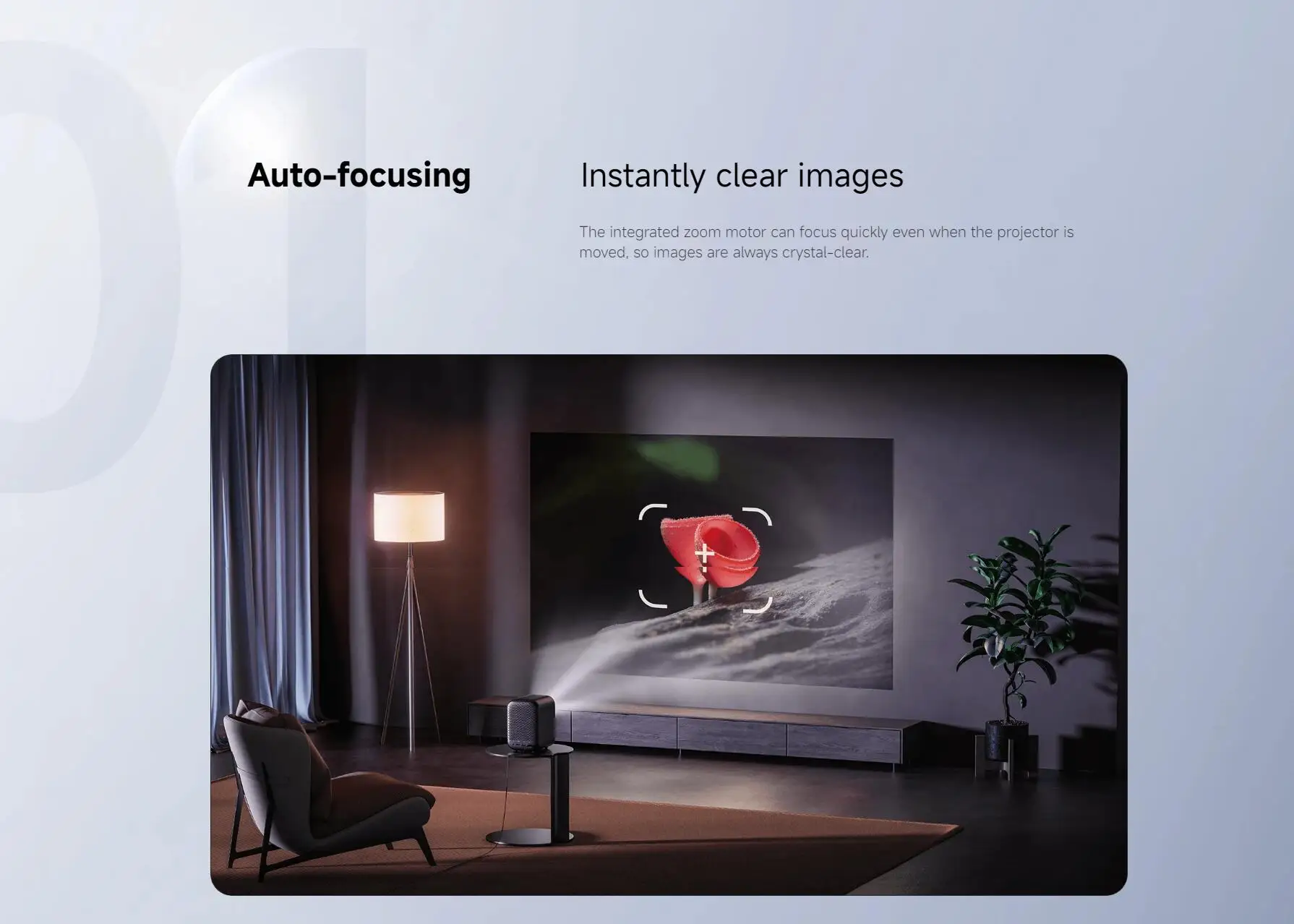 Xiaomi Smart Projektor L1, 200 ANSI Google TV 1080p Auflösung, Google Assistant, Autofokus und automatische Trapezkorrektur, BT5.0 – Detail 8