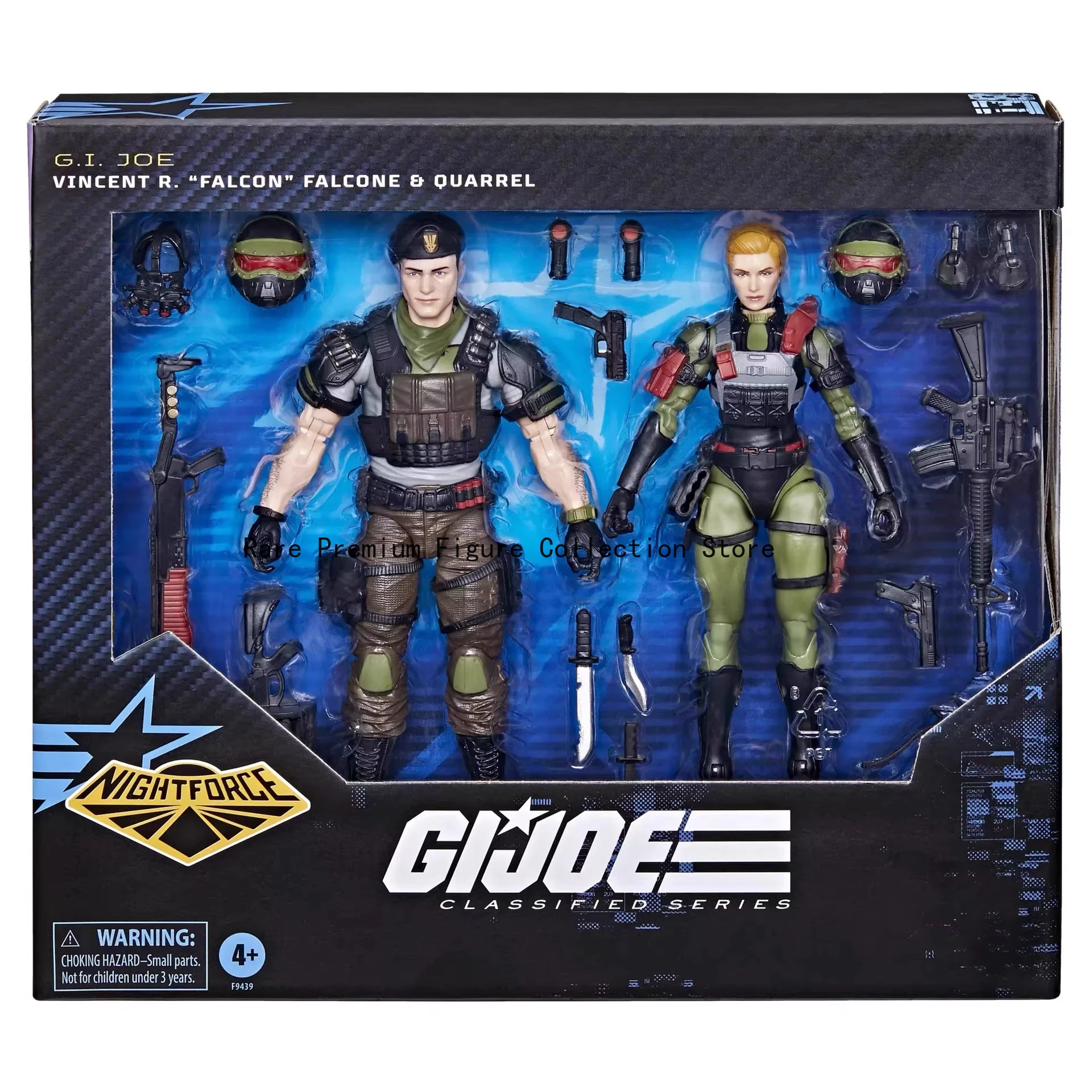 

Оригинальный G.I. Набор коллекционных подвижных фигурок Joe 23254 Night Force Falcon и Quarrel, 6 дюймов