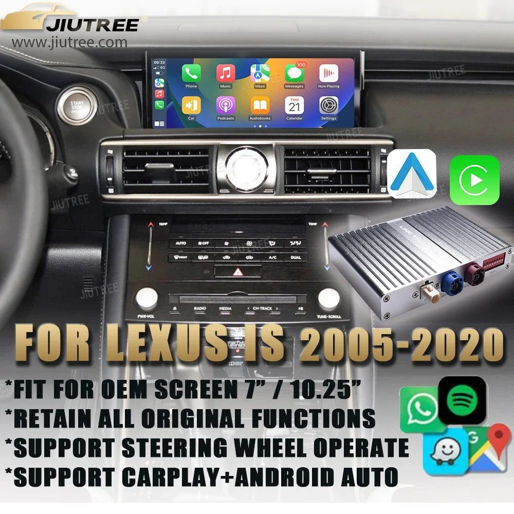 Linux System box For Lexus IS IS200t IS300h IS300 IS250 IS350 2005-2020 Wireless Apple CarPlay Android Auto Stereo Oem screen