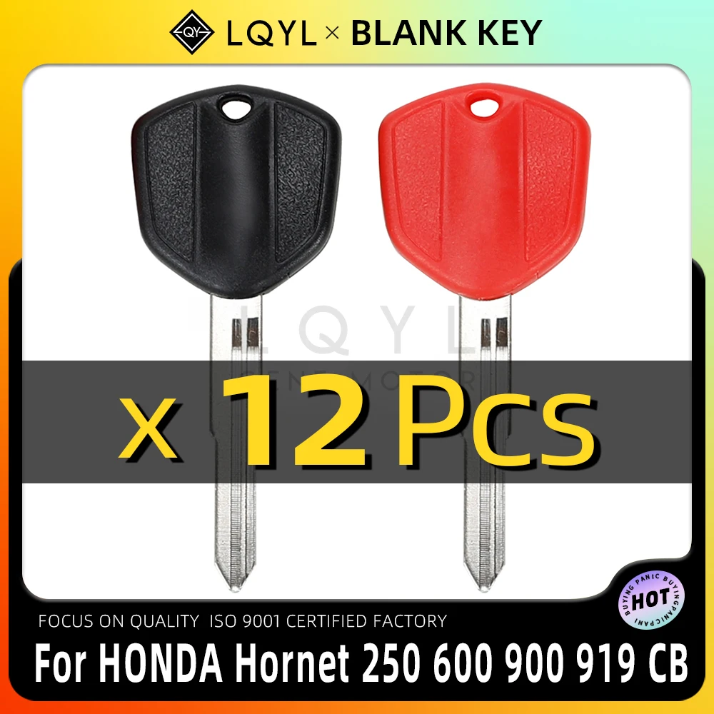 

LQYL 12 Pcs New Blank Key Motorcycle Replace Uncut Keys For HONDA Hornet 250 600 900 919 VFR800 CB400 CB