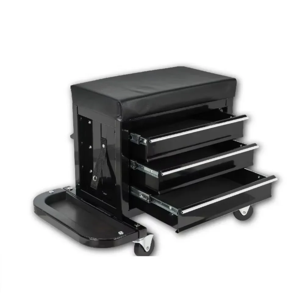 In-stock Three-layer Drawer Tool Cabinet   Mobile Tool Cabinet with Tray   350-pound Load Capacity Repair Tool Storage Cabinet