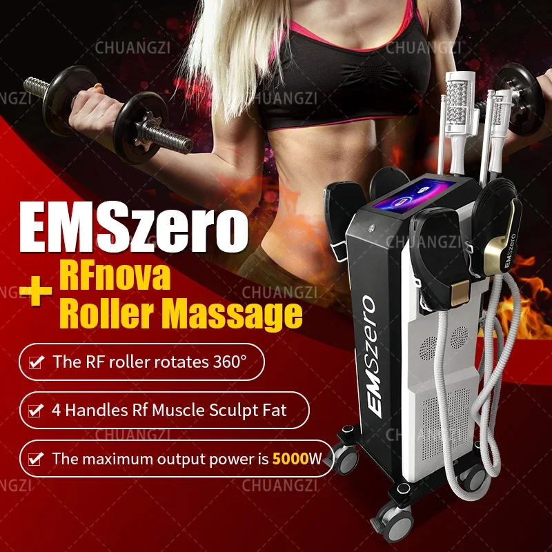 6500W EMSzero-Máquina Amincissante 2 en 1, Rolo a Boule Interieure, Energie, Perte de Poids, Musculación, Grasa, Sculpt