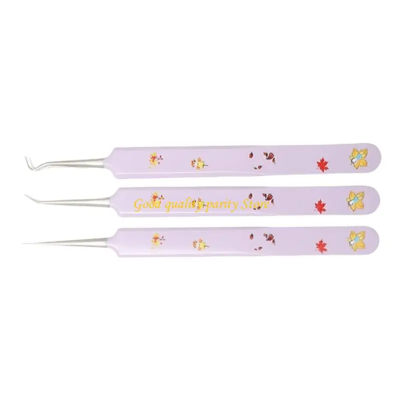 M4ya 3 PCS Pimple Popper Tool kits Blackhead Remover Tweezers for Woman and Man