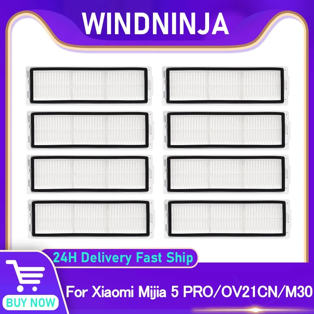 

HEPA Filter For Xiaomi Mijia 5 PRO OV21CN 5C OV42CN Robot Vacuum Cleaner Accessory Reusable Filter Washable Filter Spare Parts