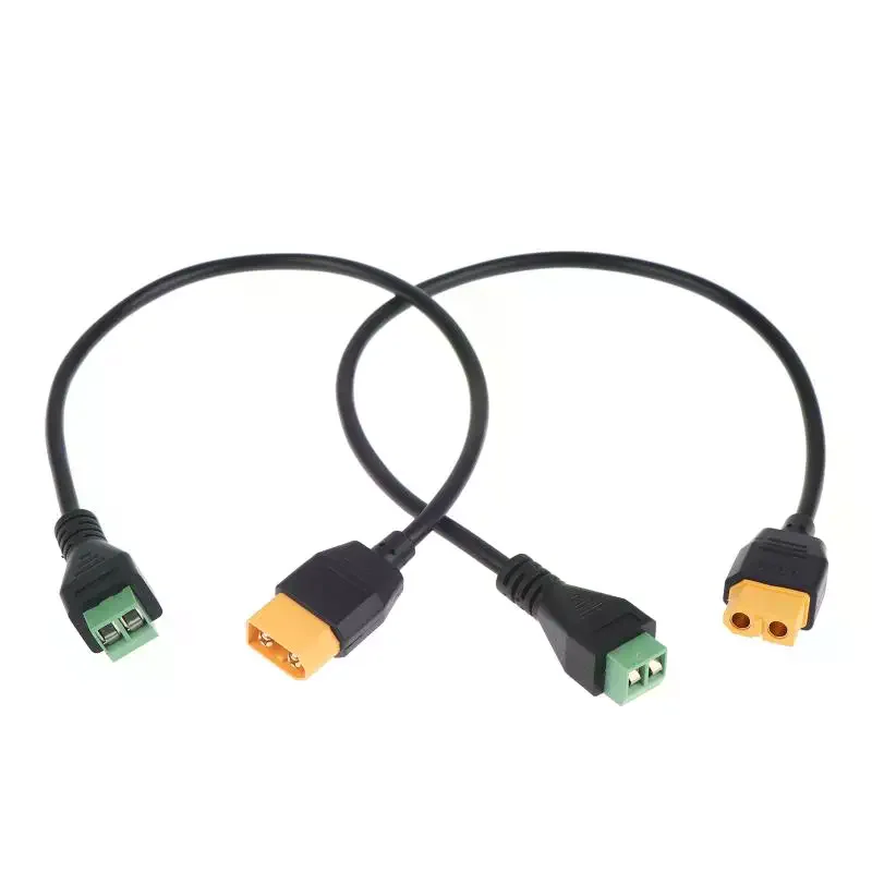 2-Pin Terminal Solderless to XT60 Male/Female Adapter Charging Connector Cable for UAV Balance Charger & Solar Panel Devices