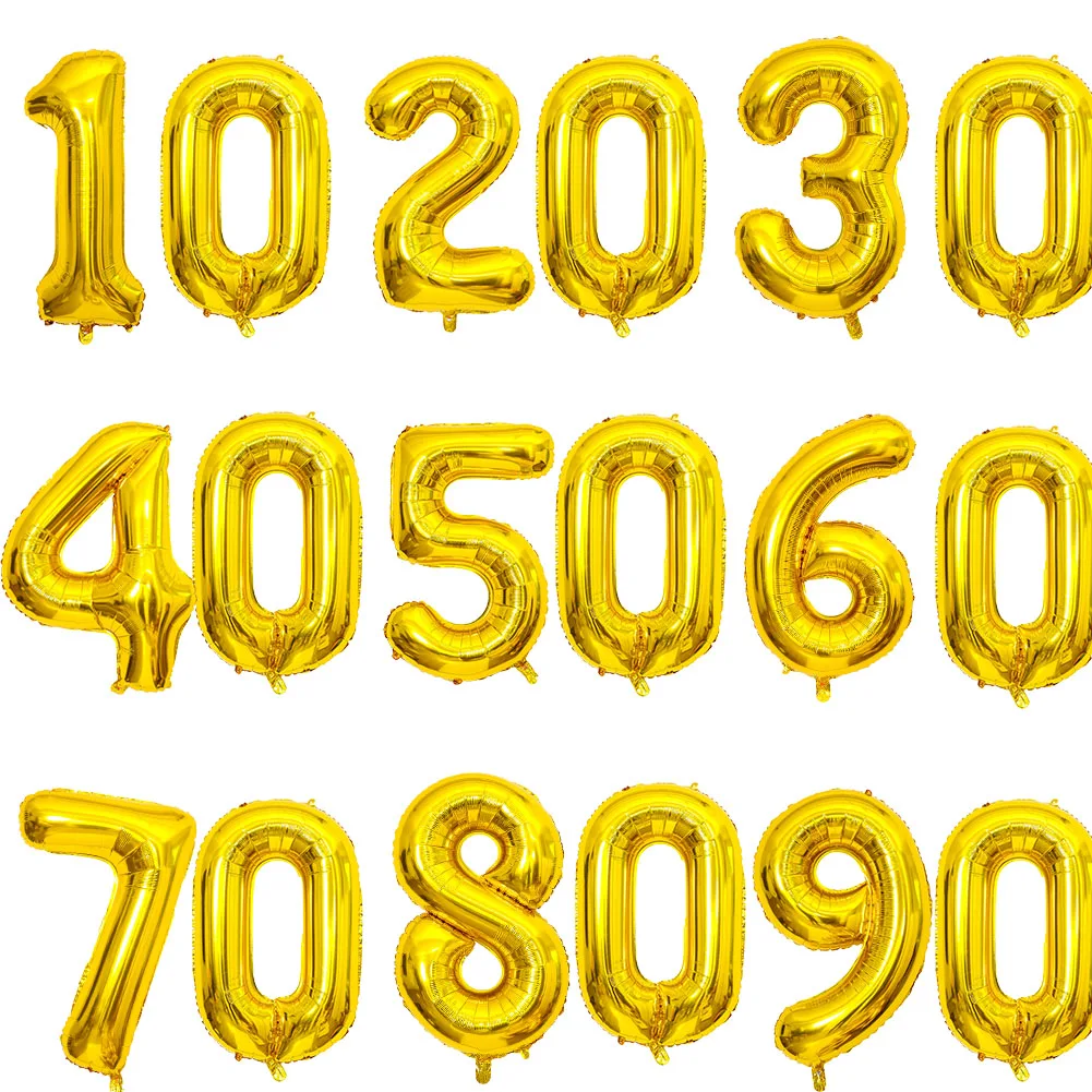 40 inch Number Figure Foil Balloons10 16 18 20 21 25 30 35 40  Years Adult Old Birthday Party Anniversary Decoration Air Balloon