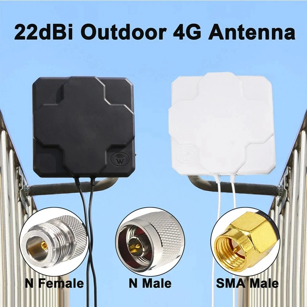 MIMO 4G LTE Outdoor  Antenne 30CM Cable External Dual Polarization Panel Directional Aerial N Male / N Female / SMA Male