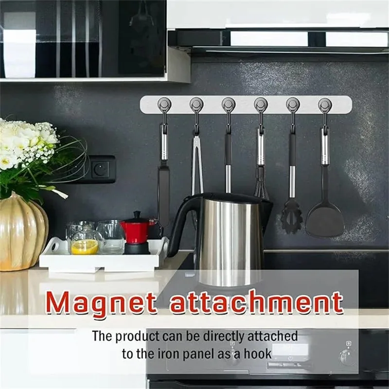 black Magnetic Hooks Heavy Duty Neodymium Rare Earth Magnetic Hangers, Extra Strong Magnets with Hook for Hanging view 4