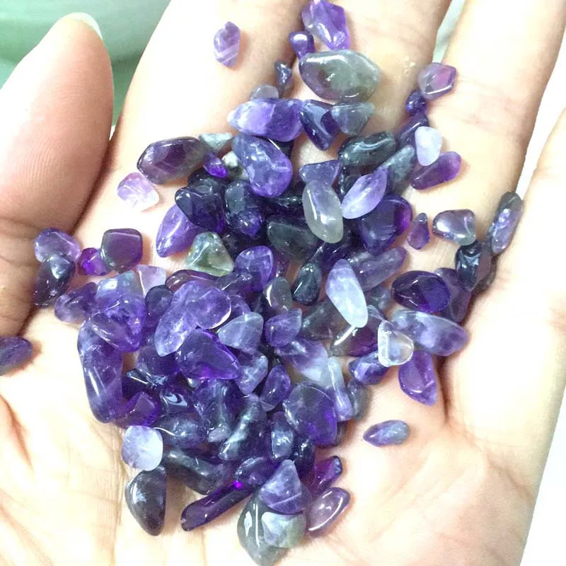 Wholesale 100g 2Size Natural Stone Amethyst topaz quartz Gravel Purple Raw Gemstone Crystal Specimen Stones and Crystals