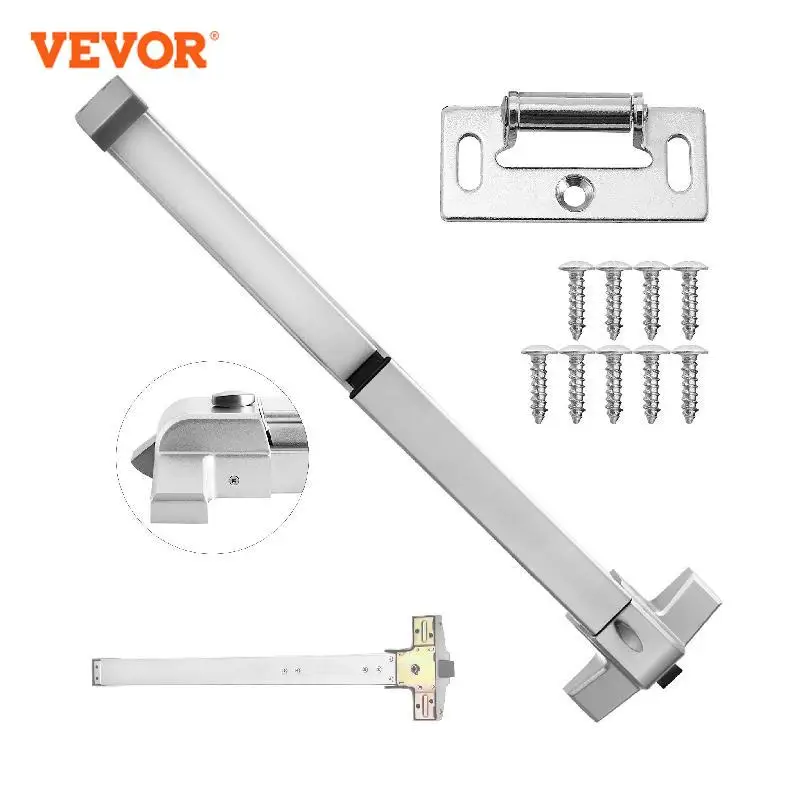 

VEVOR Door Push Bar Panic Exit Device Lock With Exterior Lever Commercial Emergency Exit Bar Panic Exit Device With Door Knob