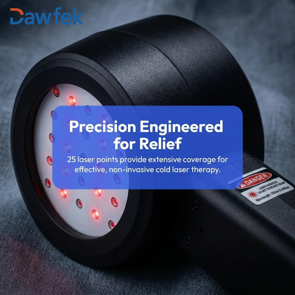 Dawfek Class IV Laser Therapy Device 3W for Human Deep Muscle Injury Pain Inflammation 808nm Cold Infrared Physiotherapy At Home