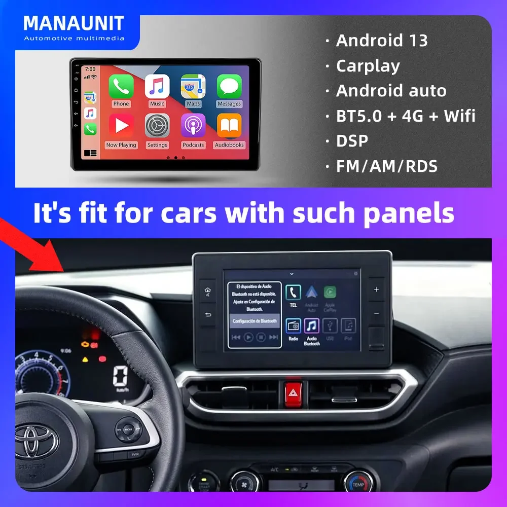 Car Multimedia Player for Toyota Mark Reiz 2020-2022,Carplay,Android Auto,Radio,Video,Navigation,GPS,DVD,Stereo,Head Unit