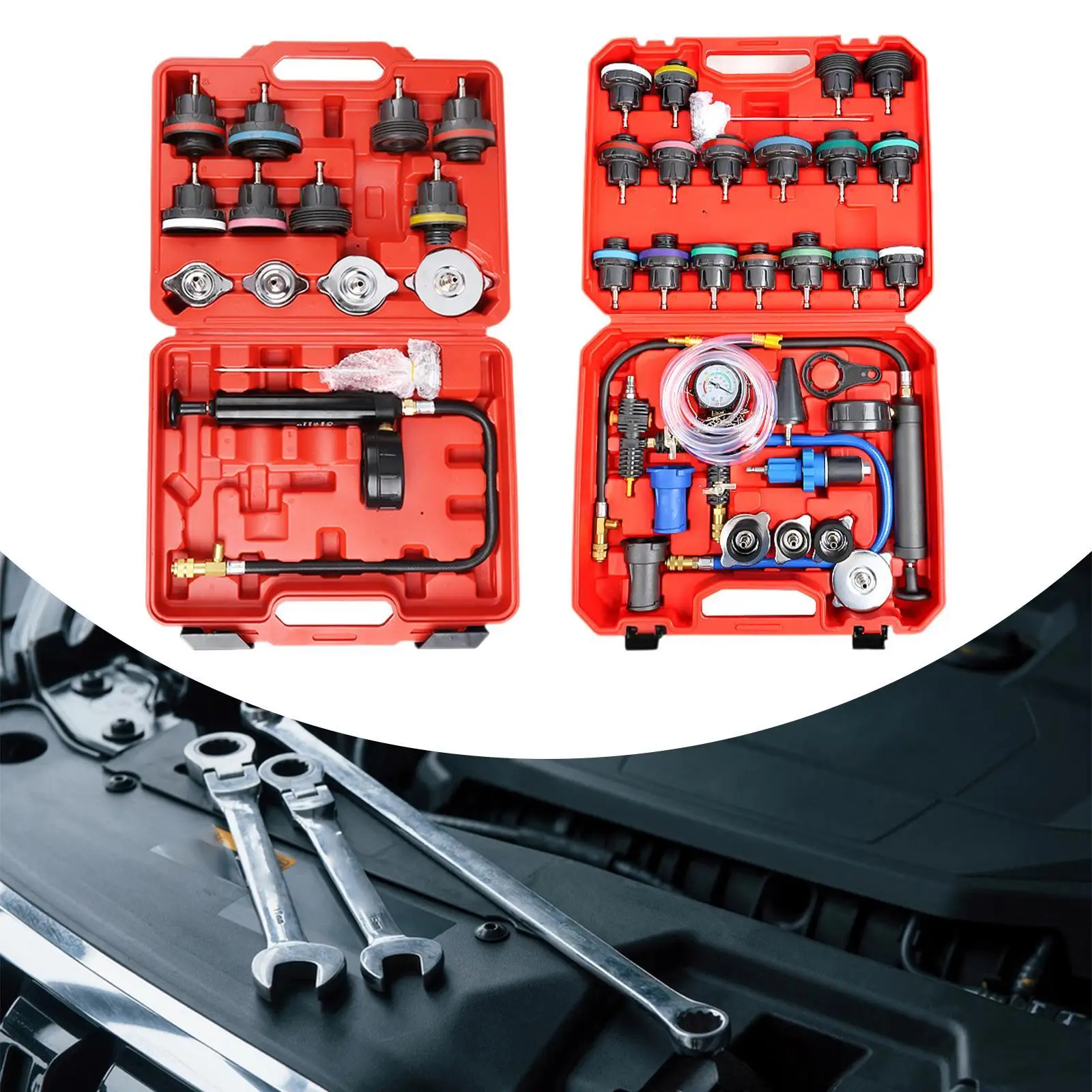 

Набор тестеров давления радиатора, автомобильный вакуумный манометр для авто гаража