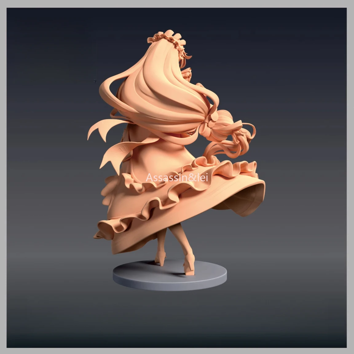 Game animation peripheral figure Zenless Zone Zero Sexy maid Alexandrina Sebastiane 3D resin printing model unpainted white mold