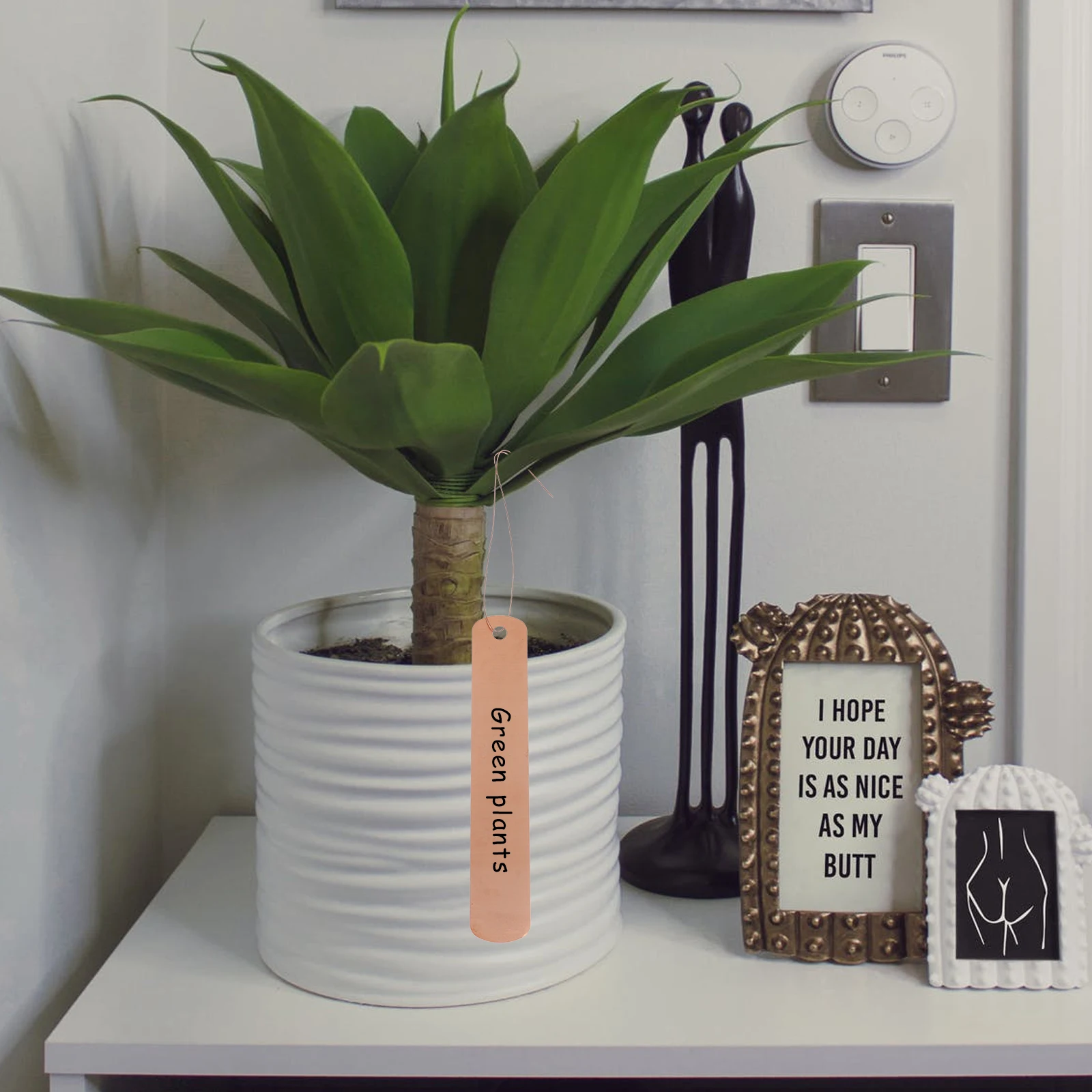 

Tag Copper Flower Card Garden Signs Tombstone Indoor Plant Accessories with Hole