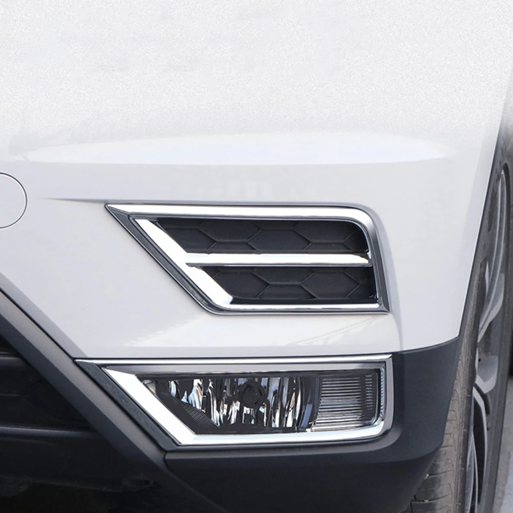 Chrome Car Door Handle Mirror Cover Fog Lights Rear Wiper Front Bumper Trim For Volkswagen VW Tiguan MK2 2017-2020 Accessories
