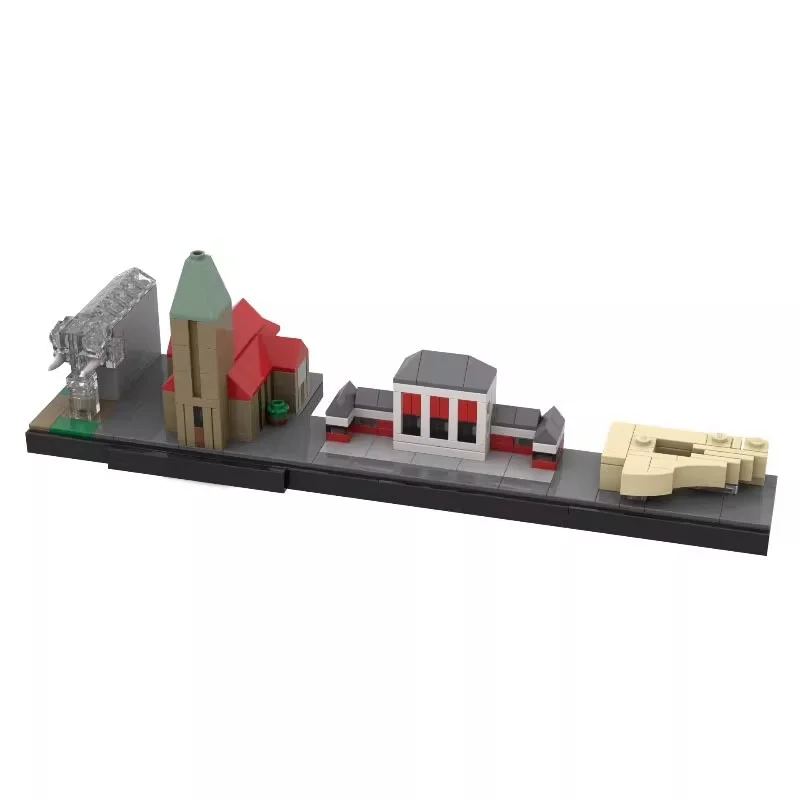 

Mini City Street View Building Blocks Set, Micro Architecture Model Kit, Creative DIY Display Ornament, Compatible Brick Constru