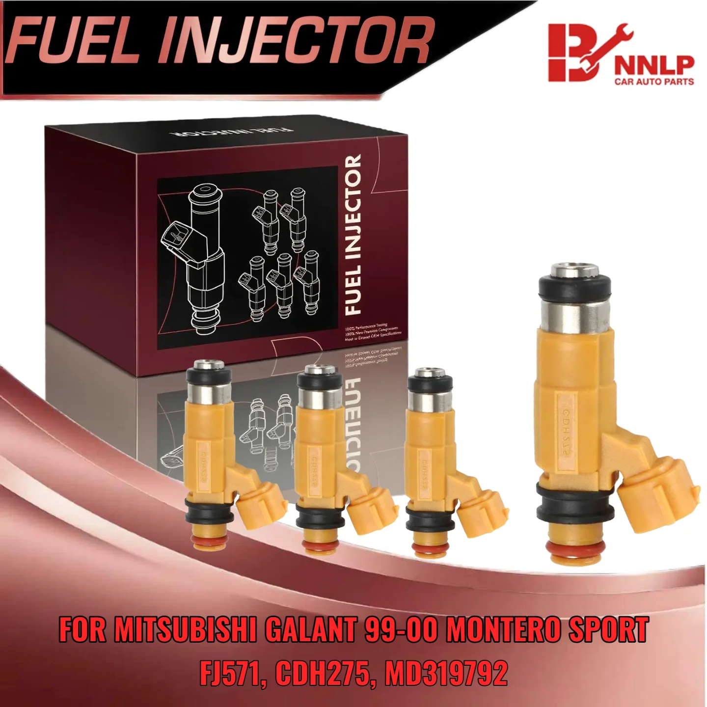 

4pcs New Injectors For Mitsubishi Galant 1999 2000 For Montero Sport 1997 1999 FJ571 CDH275