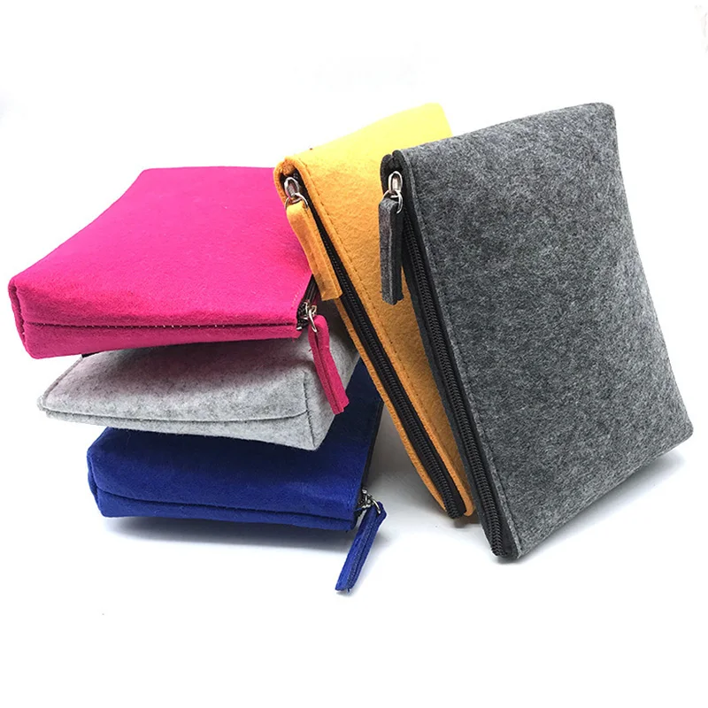 Travel Gadget Felt Organizer Bag Portable Digital Cable Bag Electronics Accessories Storage Case USB Power Bank Hard Disk Bag