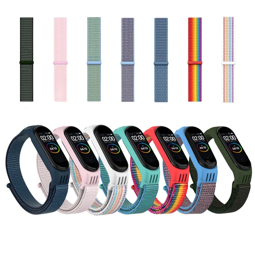 Nylon Watchbands For Xiaomi Mi Band 7/6/5/4/3 starp Wristband Smartwatch Accessories Bracelet Wrist Straps for miband 7 6 5 4 3