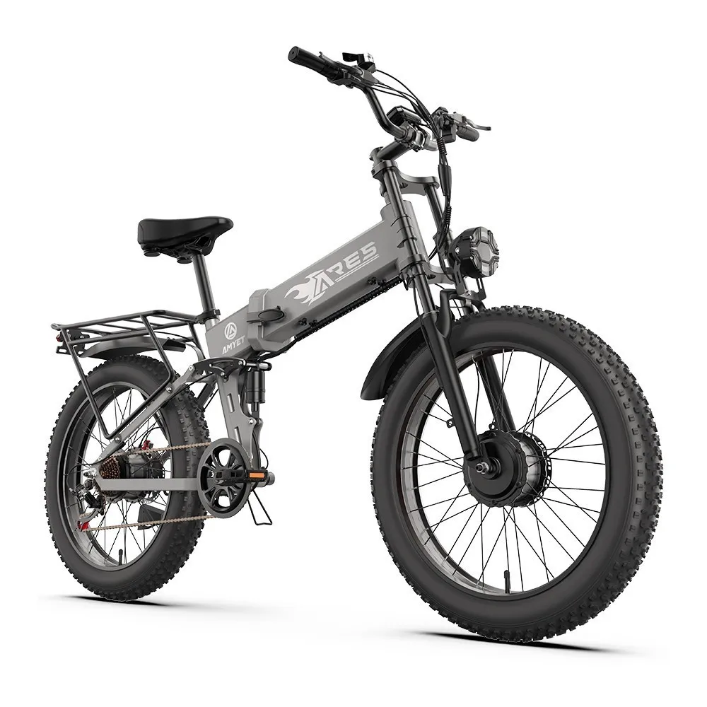 Electric Bike 2000W 25AH AWD Dual Motor Folding 24" Electric Mountain Bike